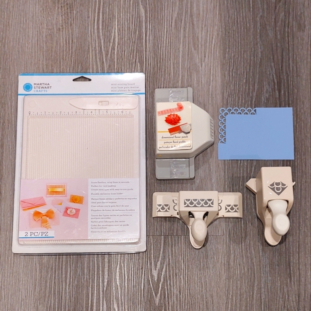 Craft Punch Set with Scoring Board Bundle